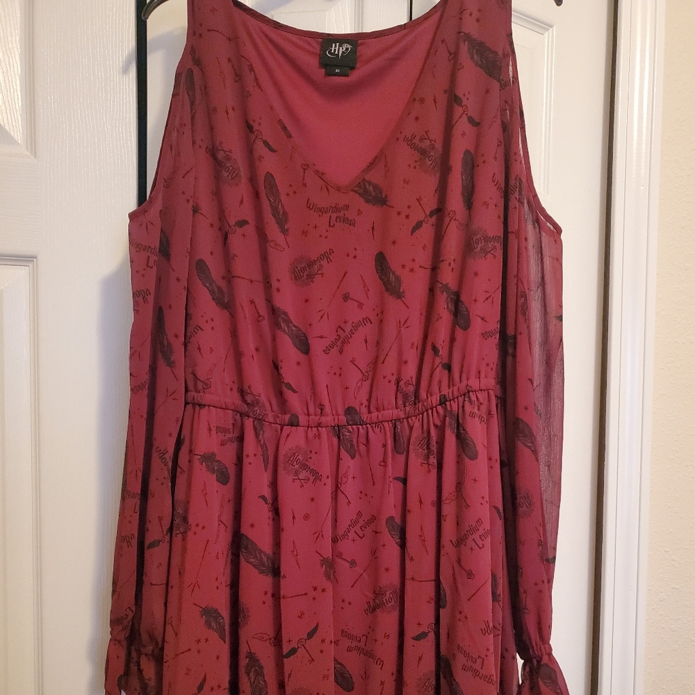 Hot topic, Harry Potter, cold shoulder wingardium leviosa dress Plus Size 3
